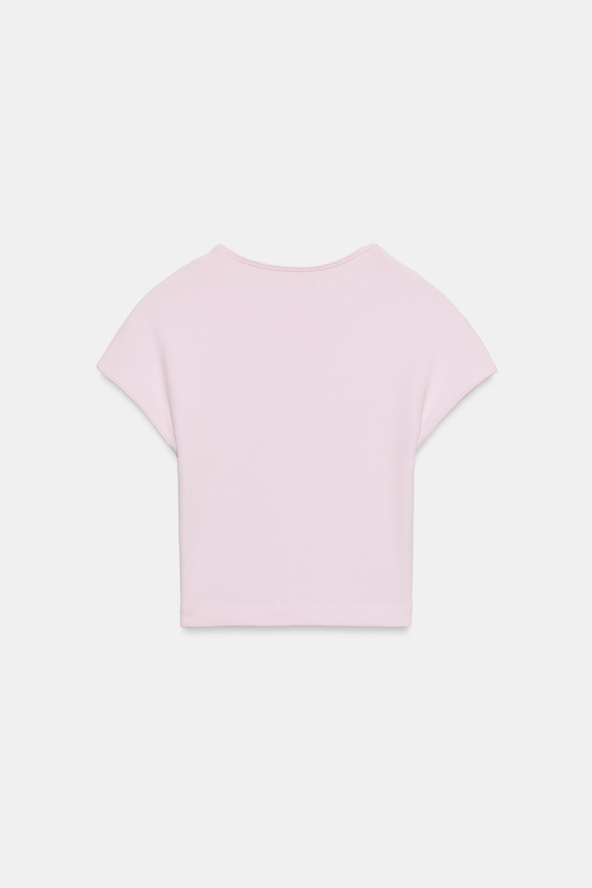 KISA KOLLU CROP T-SHIRT - Görsel 8