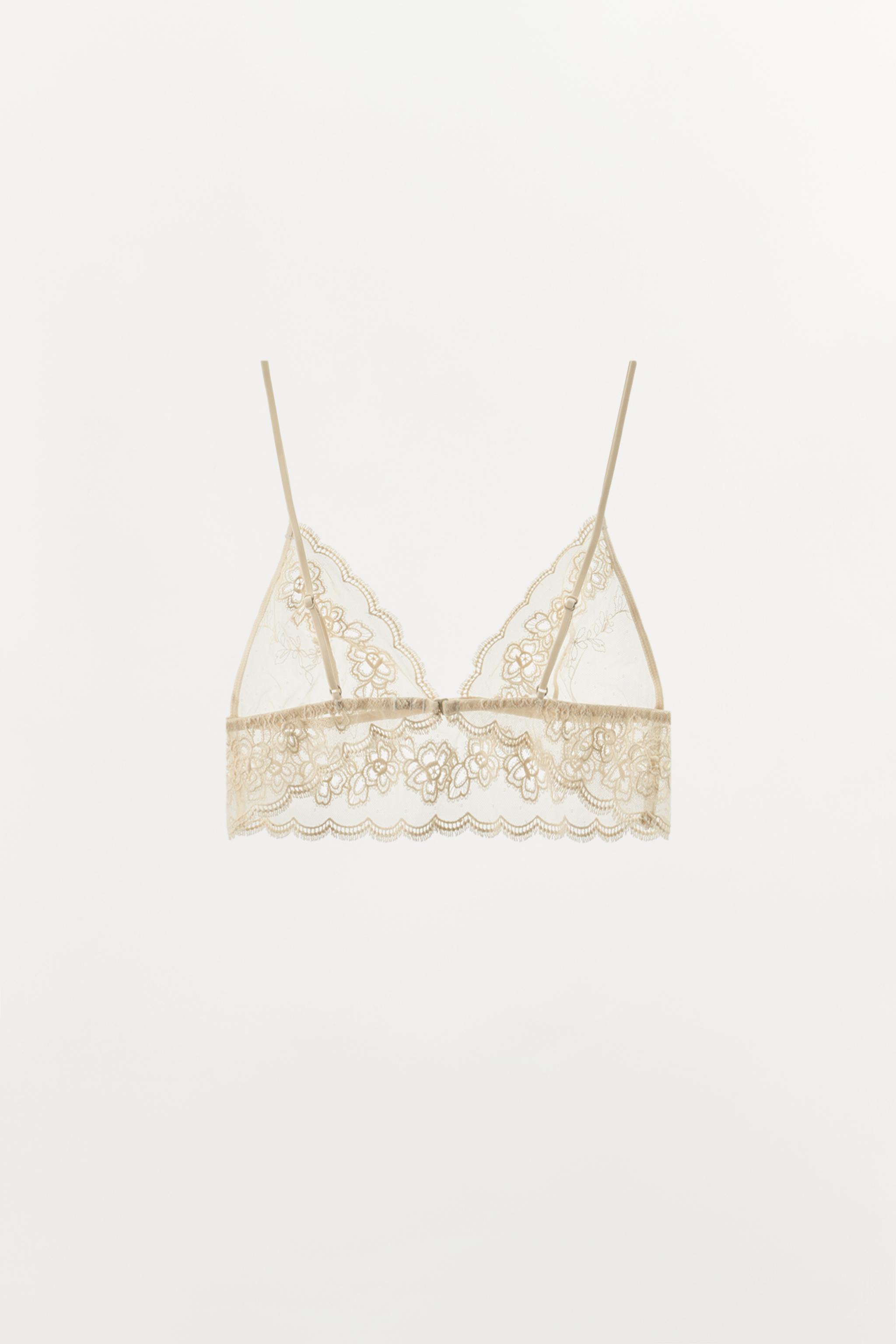 LACE MESH TRIANGLE BRA