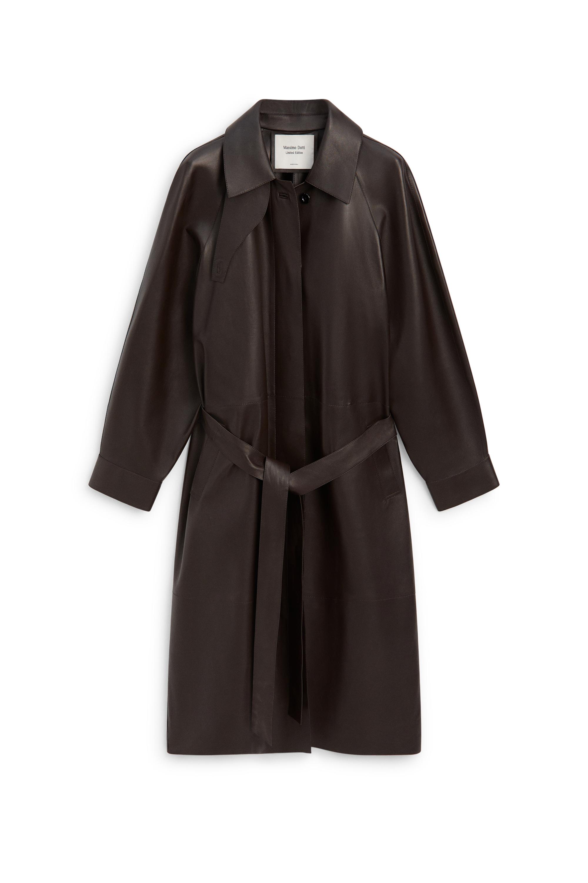 Long nappa leather trench coat with belt - LIMITED EDITION