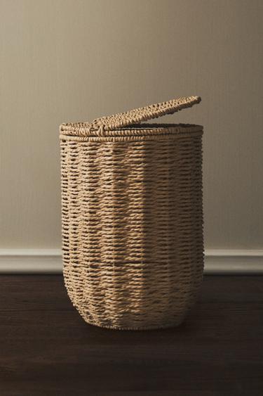 PAPELERA BAÑO TAPA EXTRAÍBLE - Beige claro de Zara