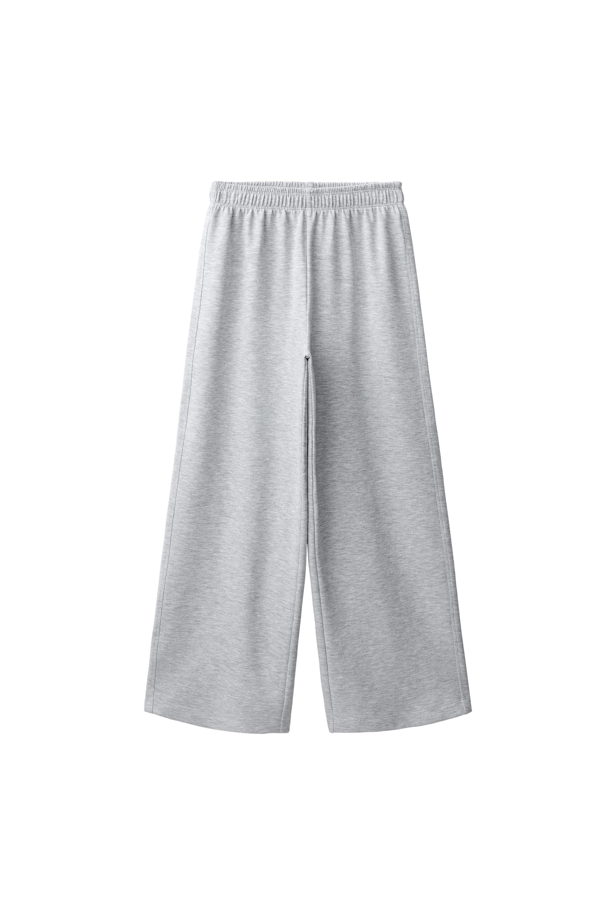 CALÇA WIDE LEG INTERLOCK - Marrom | ZARA Brasil