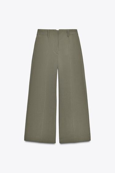 HIGH-WAIST CULOTTES - Khaki by Zara