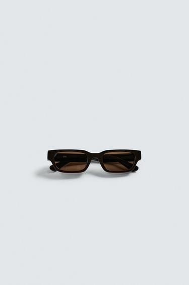 LIMITED EDITION RECTANGULAR SUNGLASSES - Brown by Zara