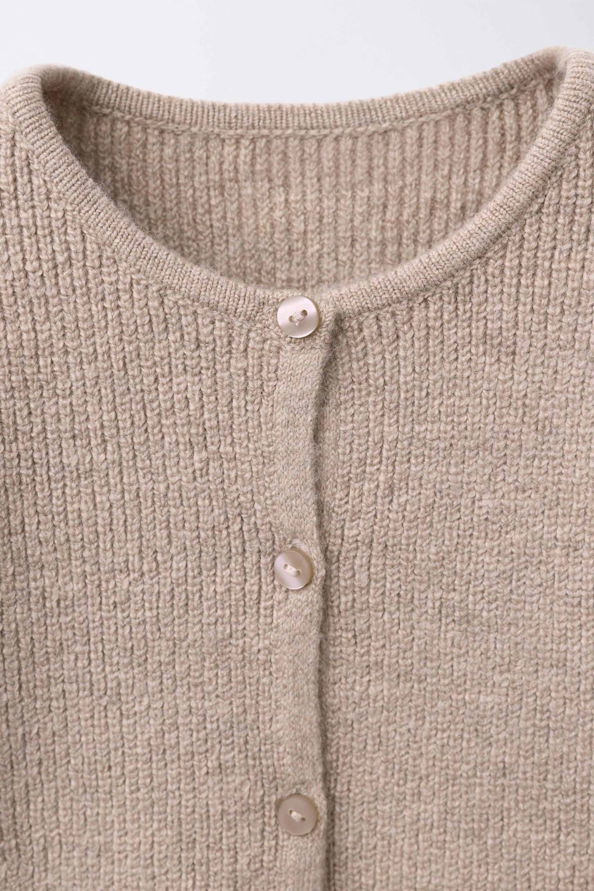 BASIC KNIT CARDIGAN - Pink marl | ZARA United States