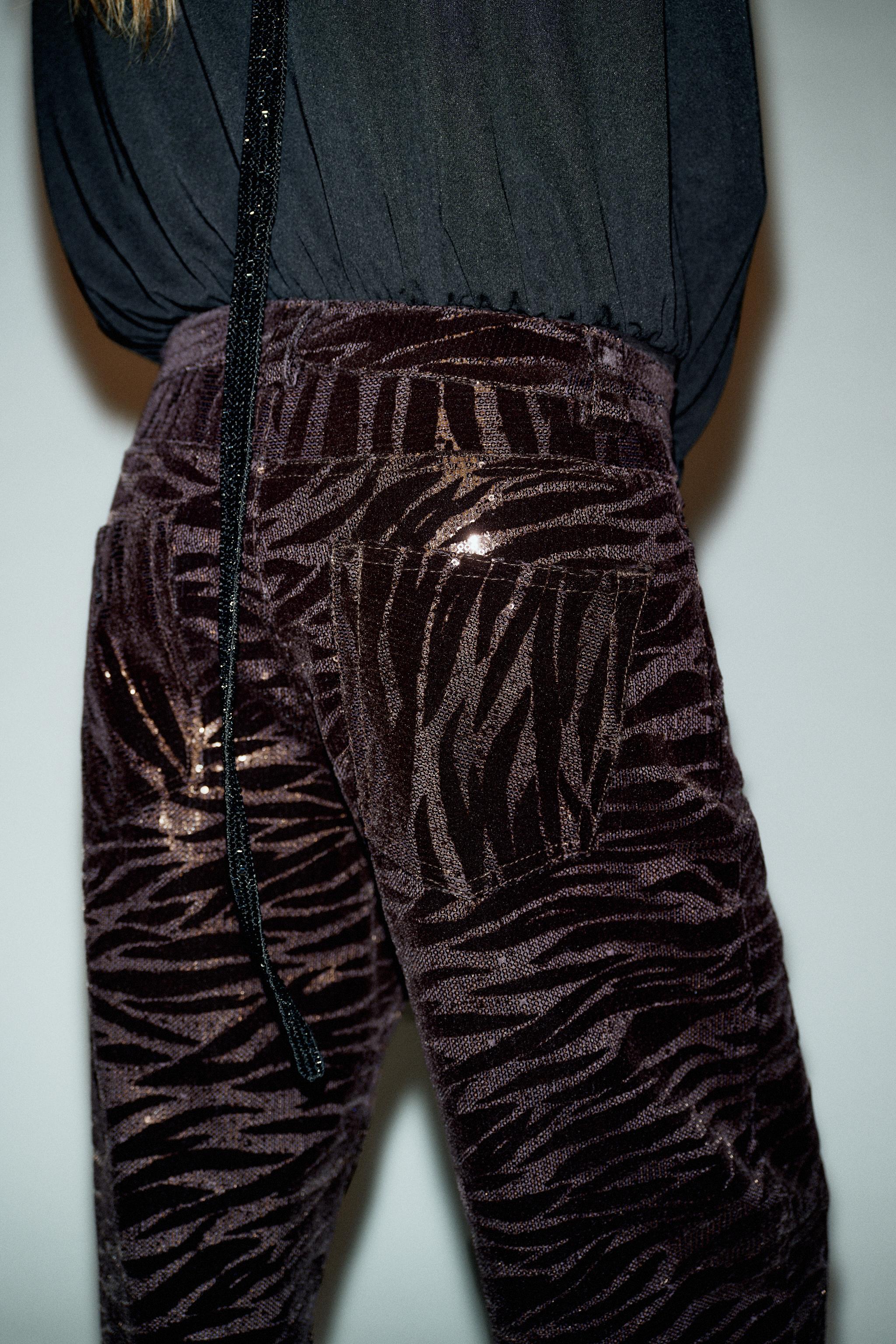 VELVET SEQUIN PANTS