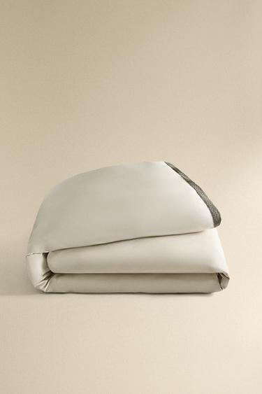 HOUSSE DE COUETTE SATIN BRODÉE (300 FILS) - Beige de Zara - Image 4