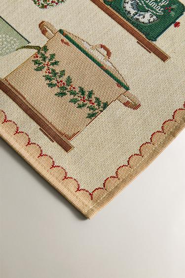 CHRISTMAS KITCHEN PLACEMAT - Red by Zara - Image 2