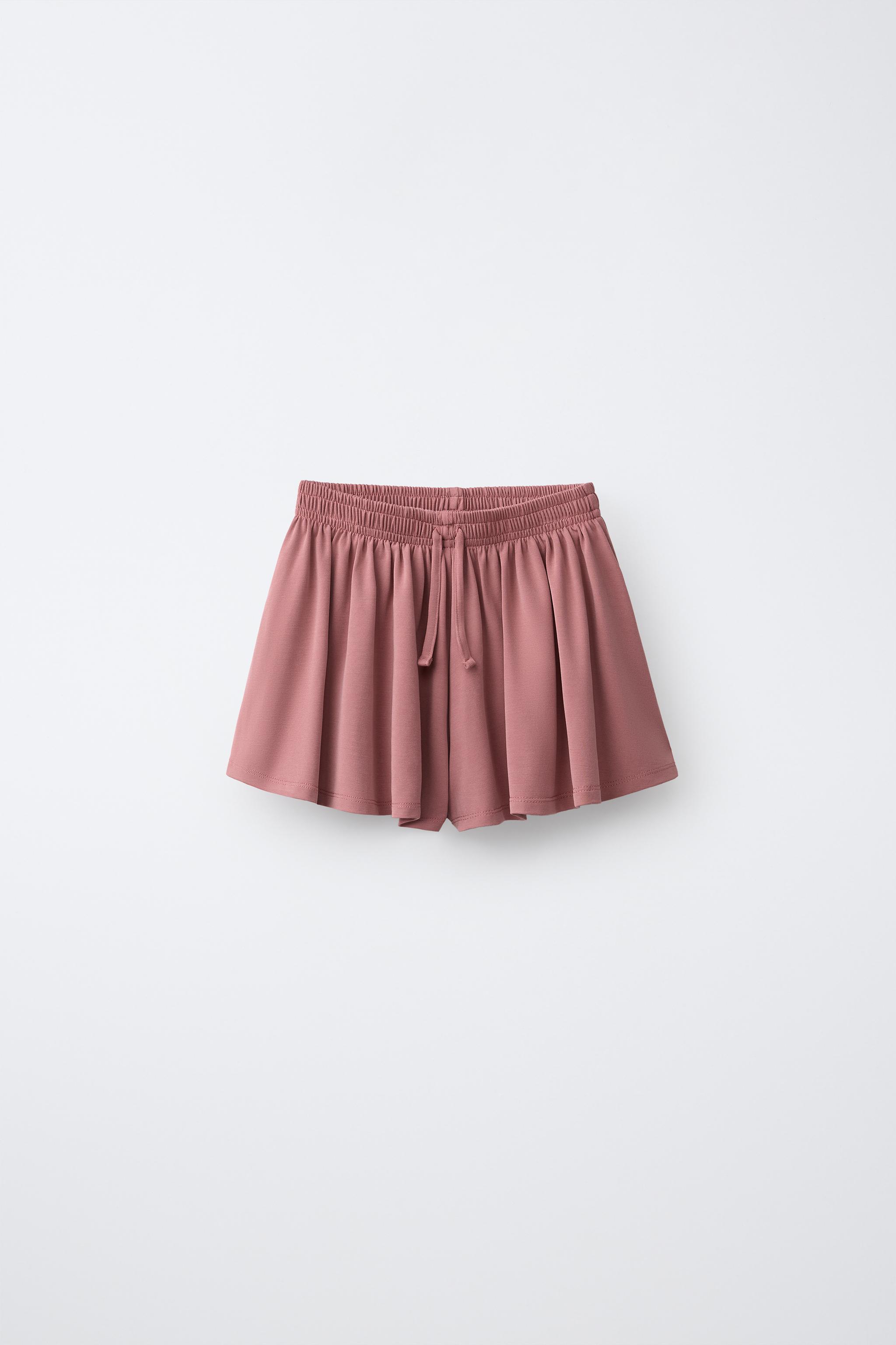 FLOWY SPORTY MODAL SHORTS — Dusty pink