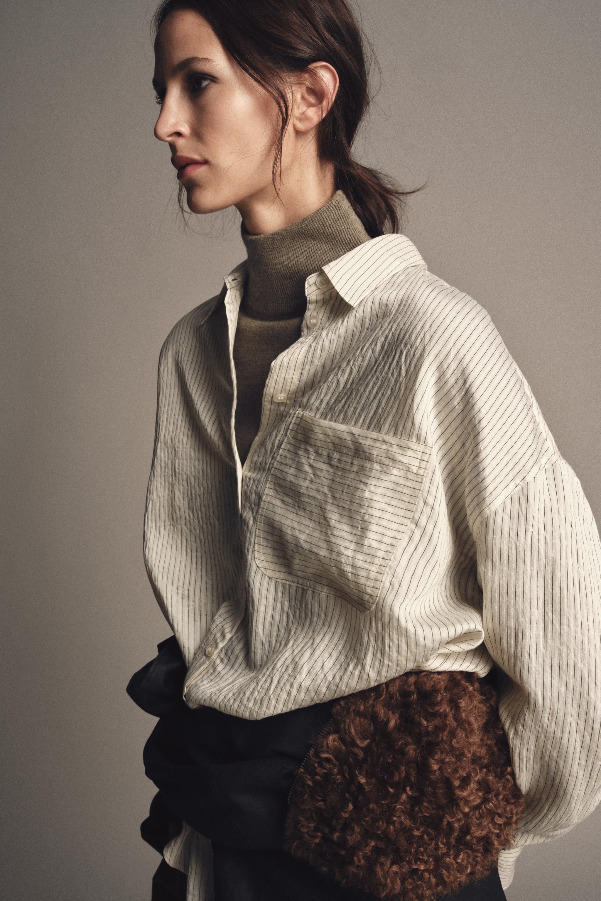 ZW COLLECTION FLOWY STRIPED SHIRT