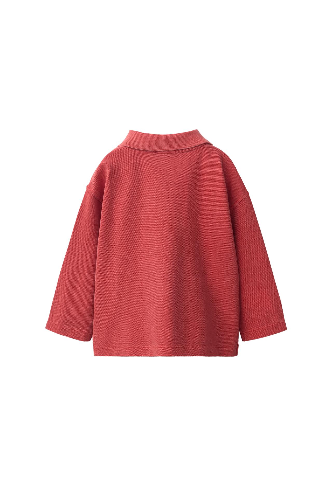 SOLID PIQUÉ POLO SHIRT — Red