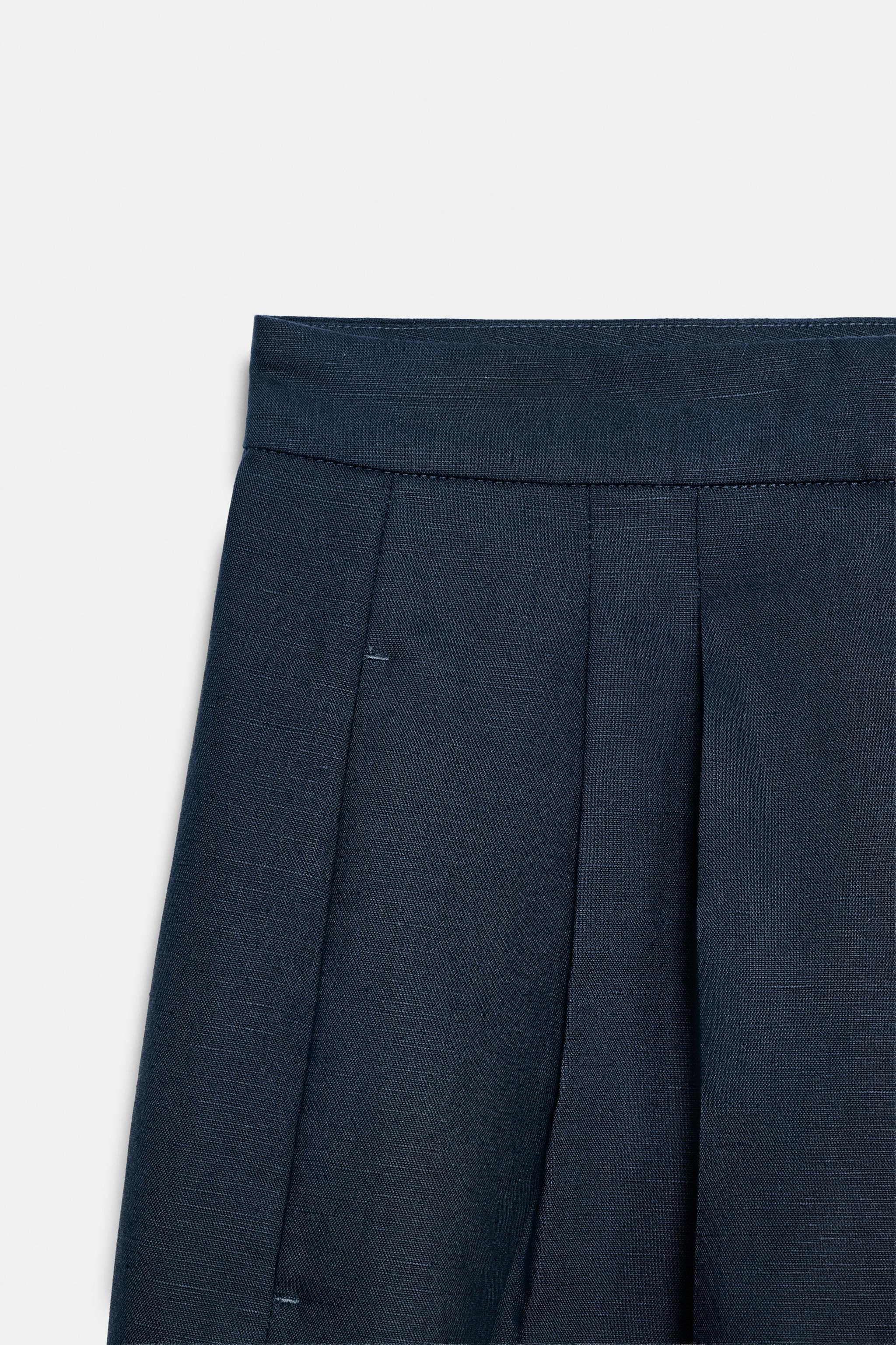 Женские брюки Zara ZW COLLECTION STRAIGHT-LEG PLEATED TROUSERS — фото 4