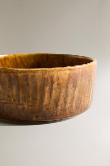 BROWN STONEWARE BOWL - Pumpkin by Zara - Image 3