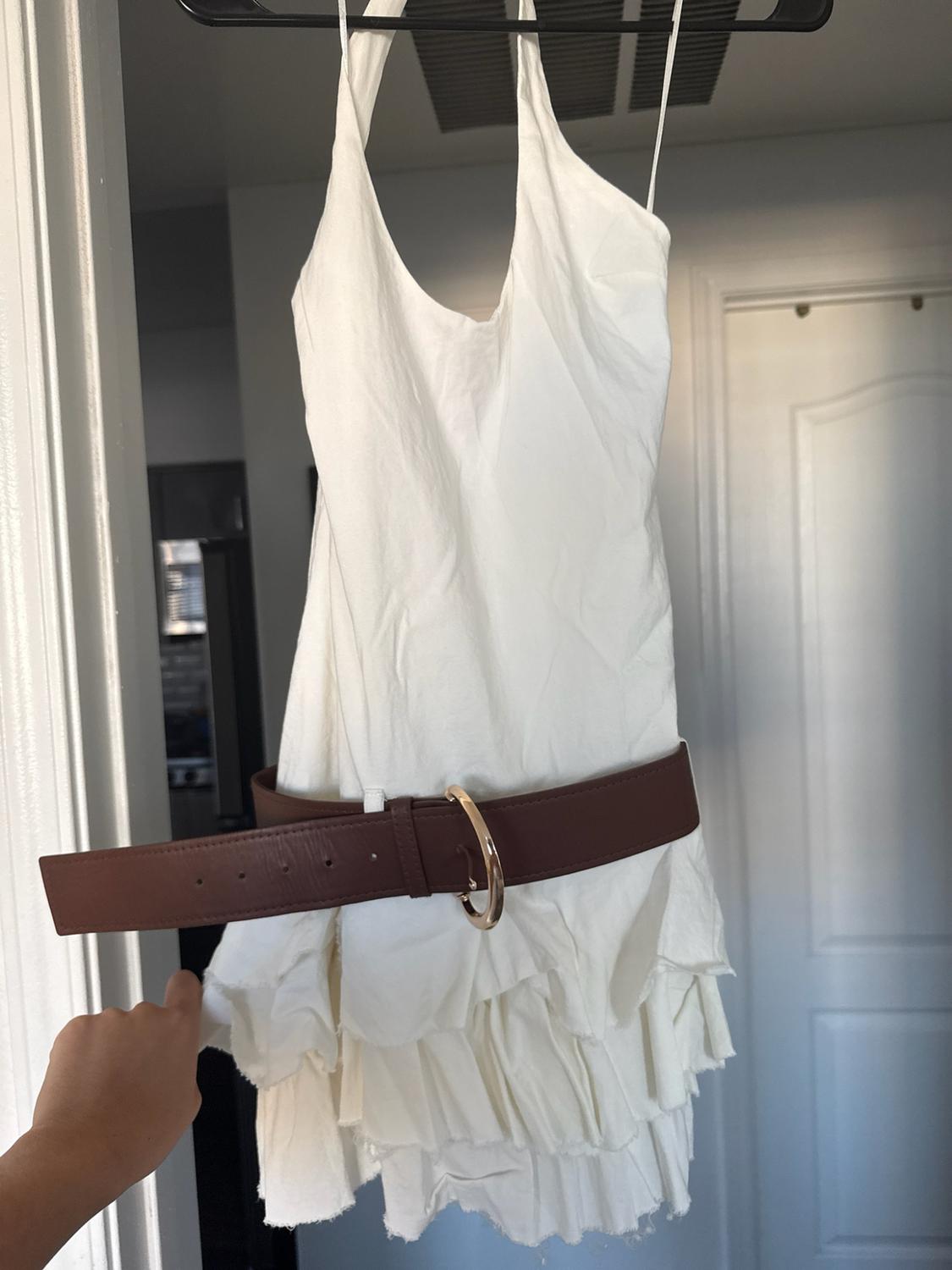 BELTED RUFFLED DRESS - Image 7