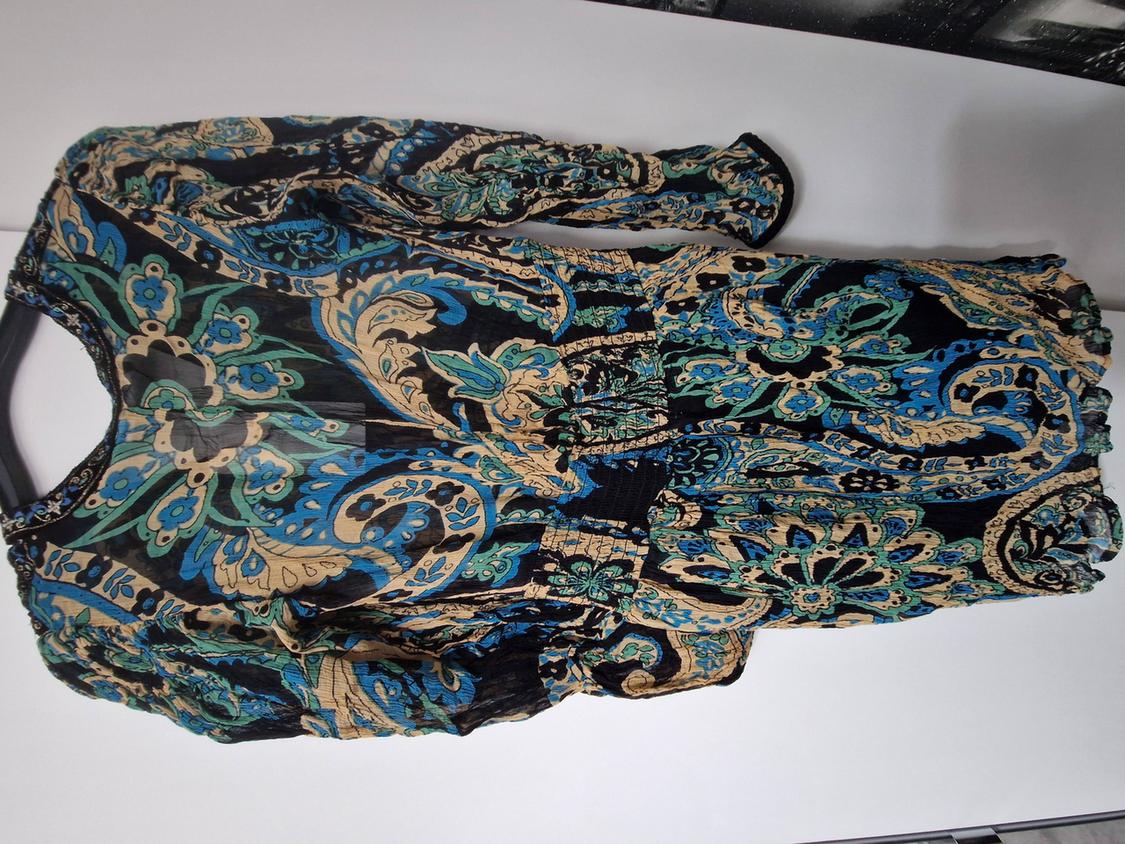 ZARA PRINTED SHORT DRESS WITH CONTRAST PIPING - Image 4