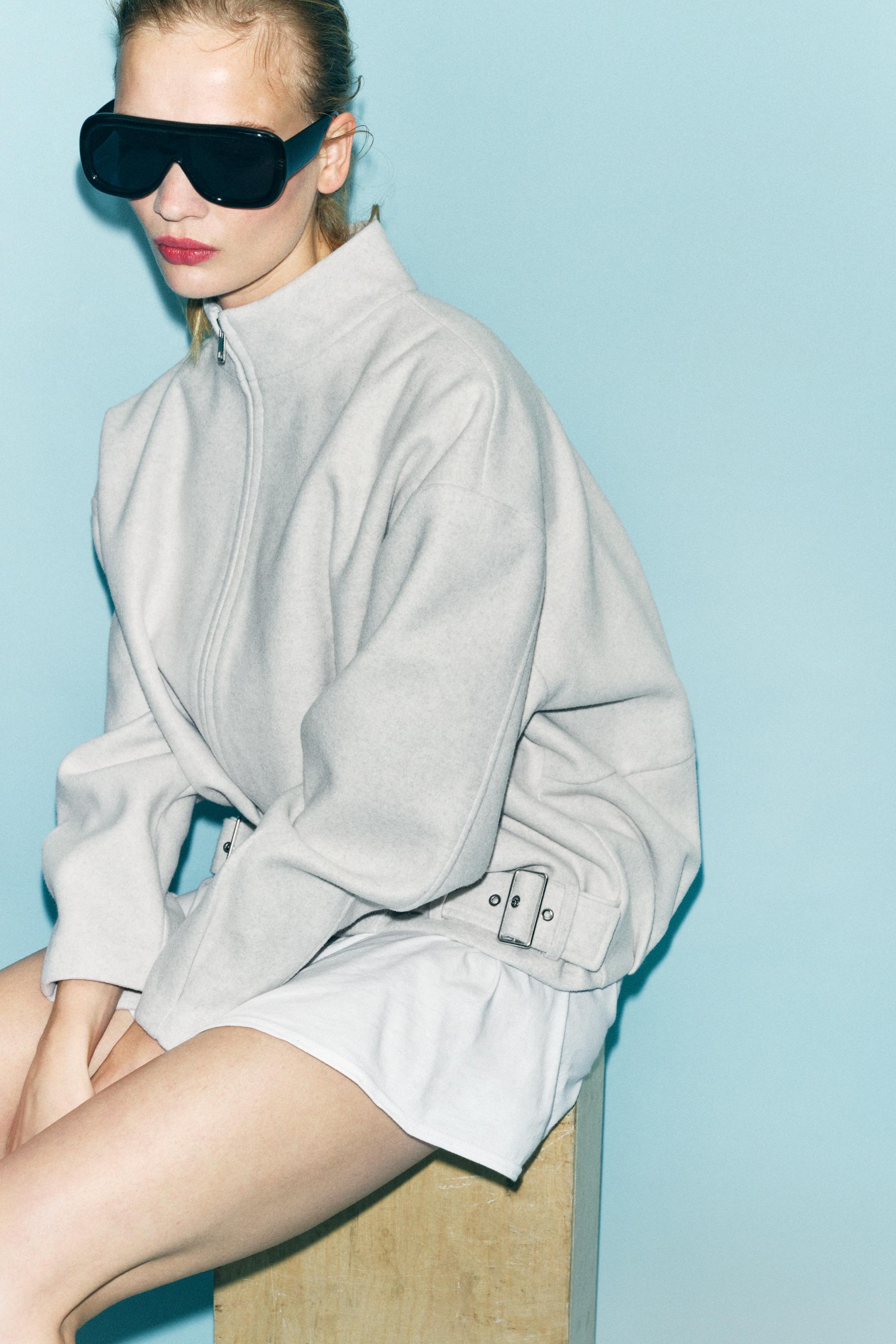 ZIPPERED WOOL JACKET - Ecru | ZARA United States