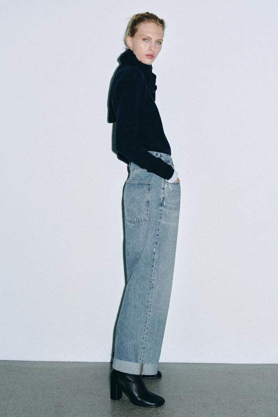 JEAN ZW COLLECTION BAGGY FIT TAILLE HAUTE - Bleu moyen de Zara - Image 4