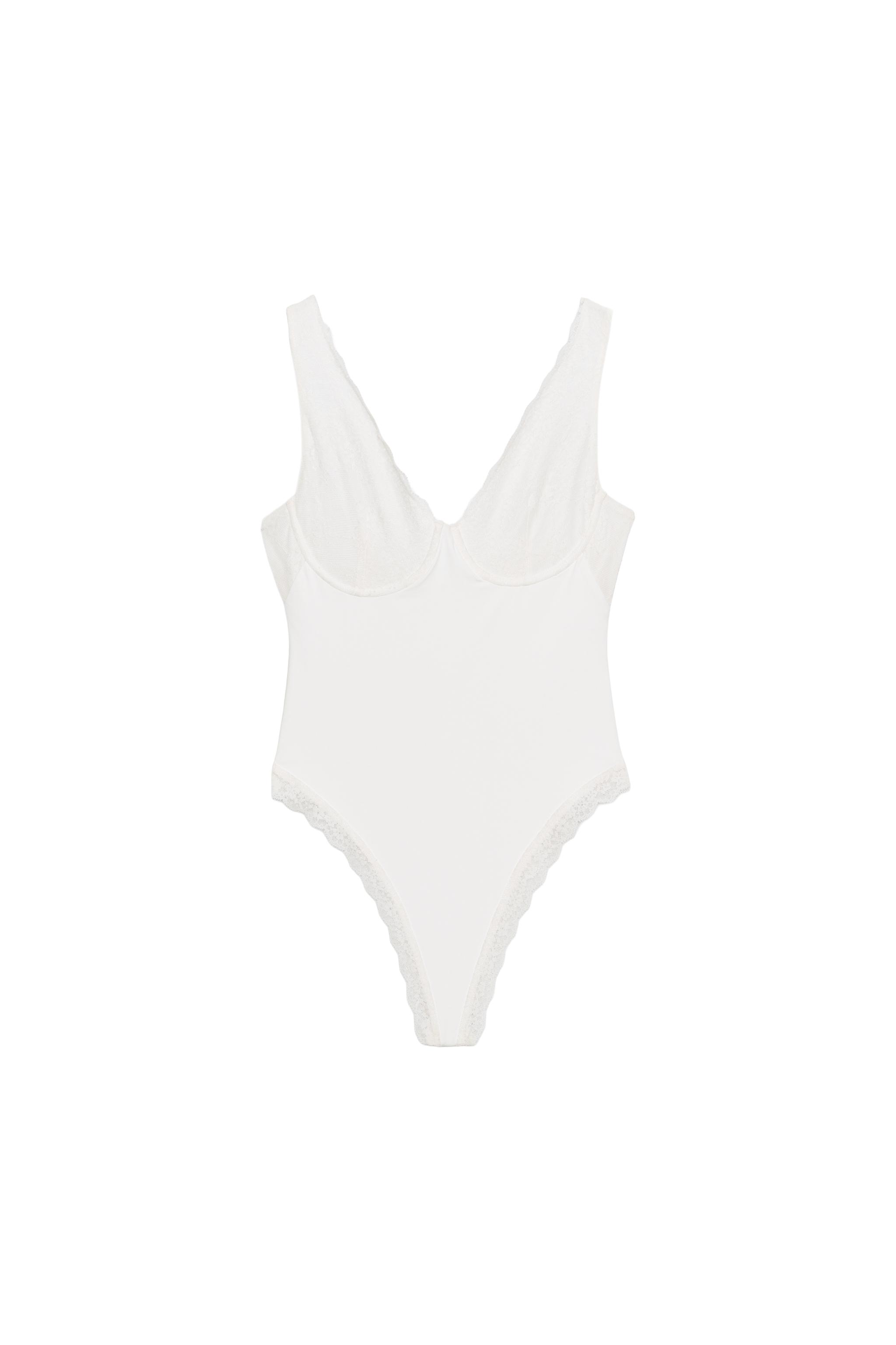 COMBINATION LACE BODYSUIT - Black | ZARA Canada