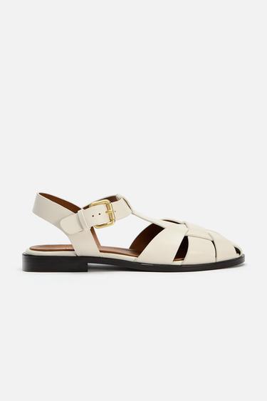 صندل بحري مسطح - أبيض الخاص بـ Zara