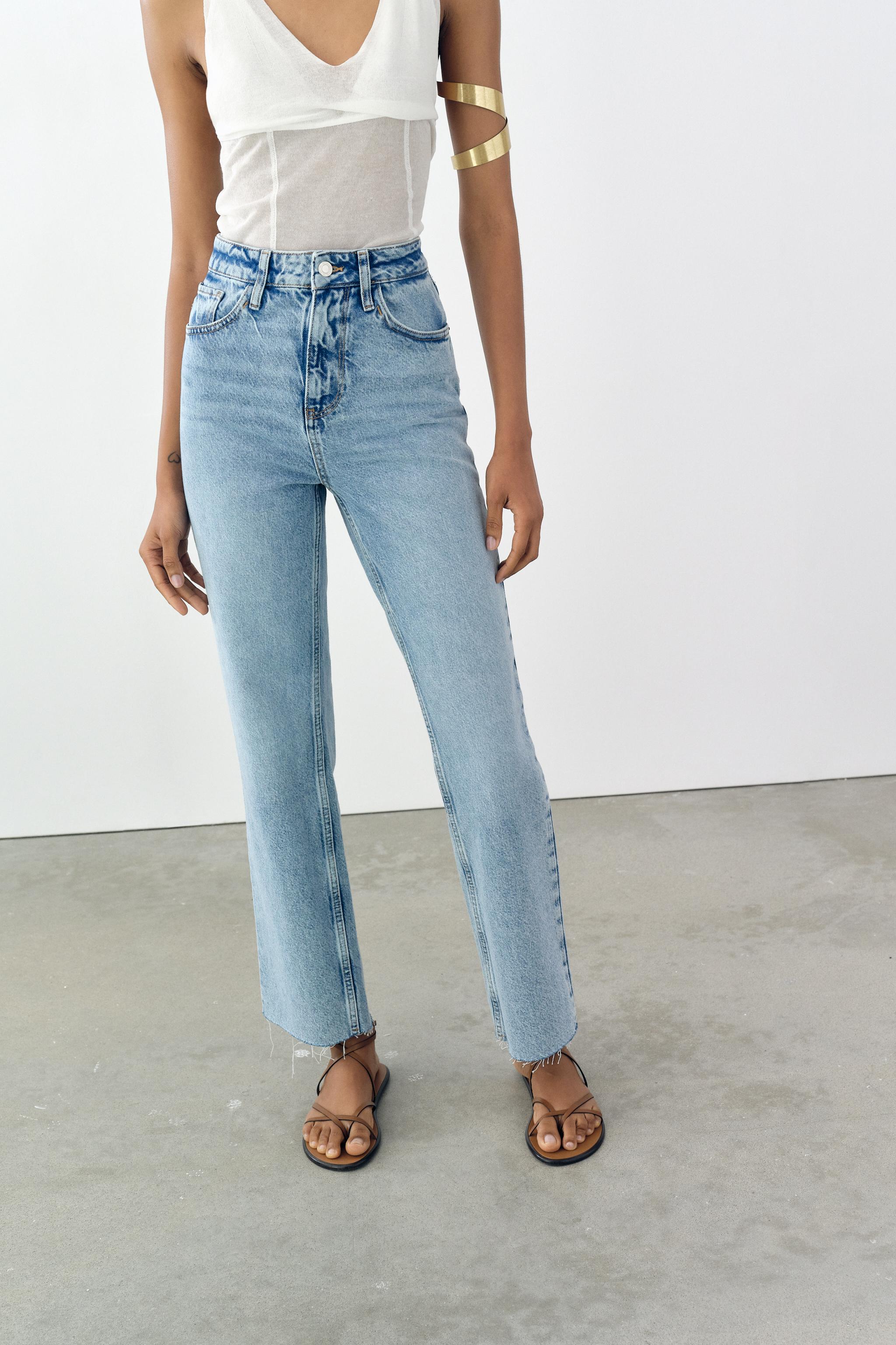 HIGH RISE Z1975 STRAIGHT LEG JEANS - Indigo | ZARA United States