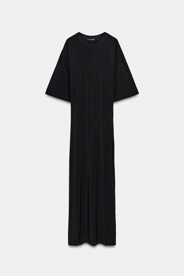 ROBE LONGUE FLUIDE - Noir de Zara - Image 5