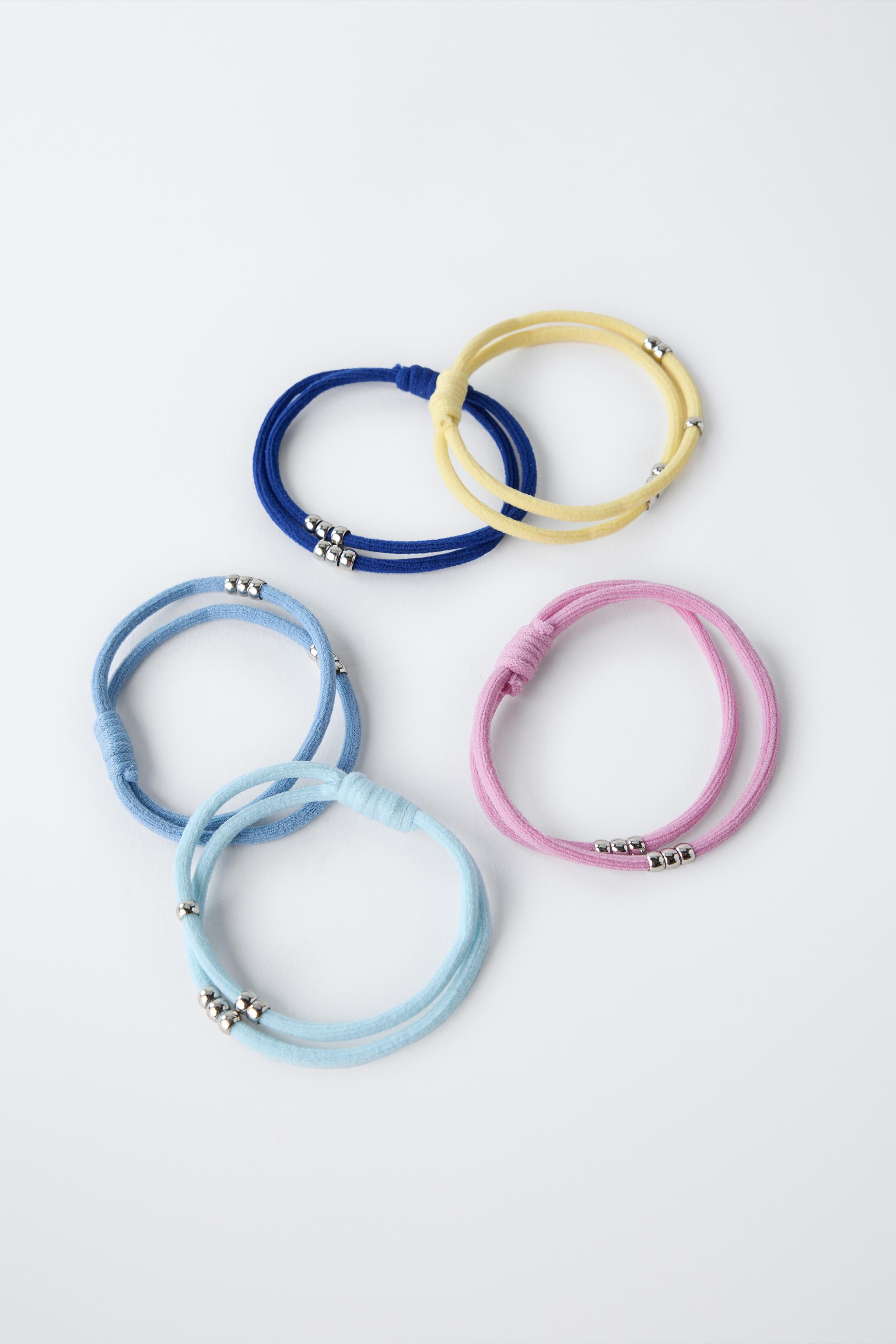 FIVE-PACK OF BEADED HAIR TIES - Multicolored | ZARA United