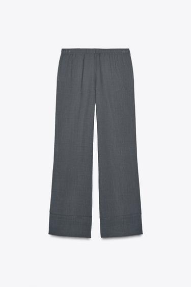 PANTALON STYLE PYJAMA - bleu pétrole délavé de Zara - Image 5