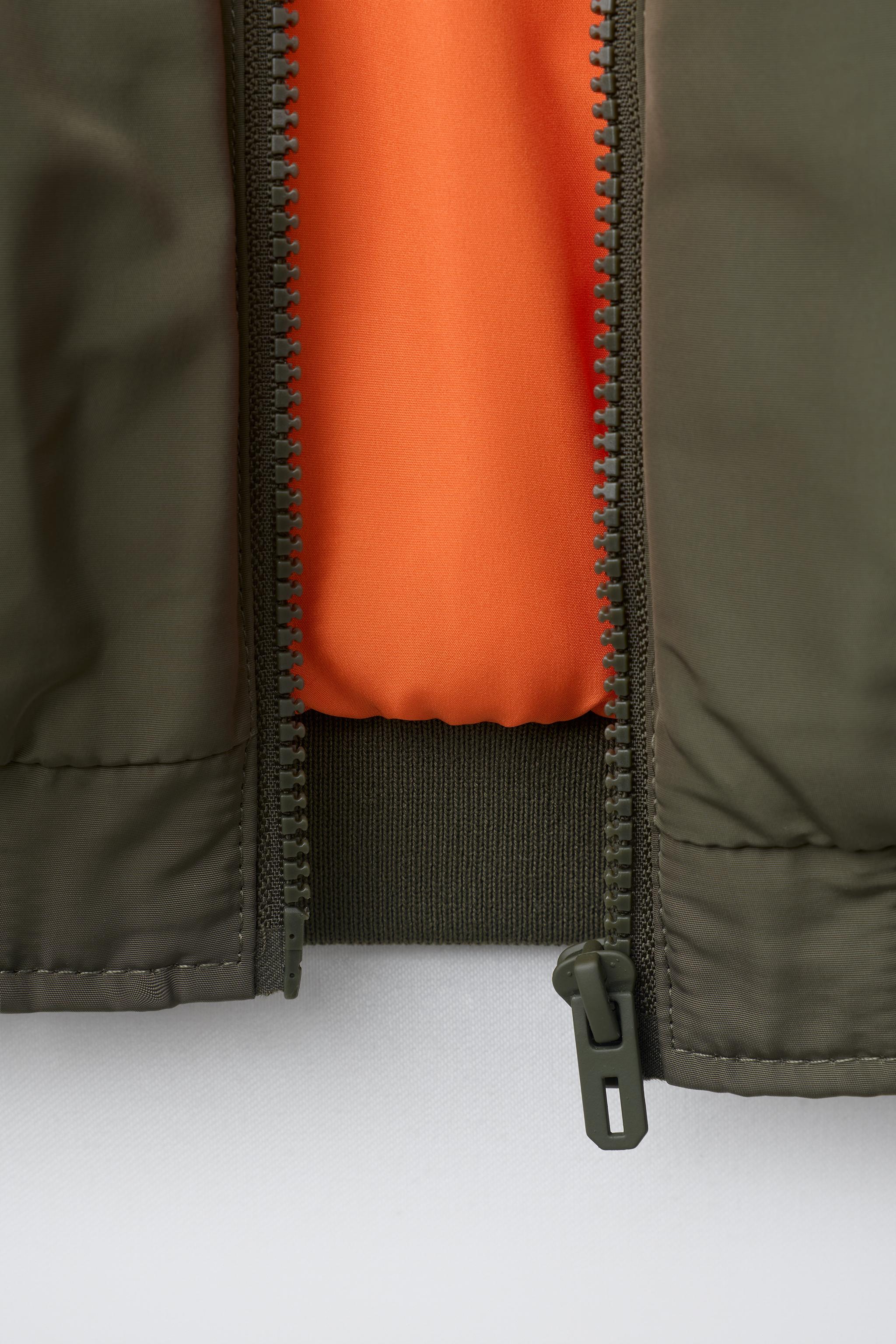 CONTRAST LINING BOMBER JACKET