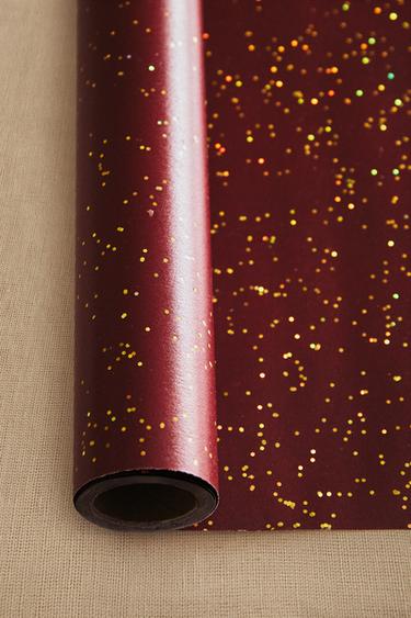 PAPIER CADEAU ROUGE PAILLETTES NOËL - Multicolore de Zara - Image 4
