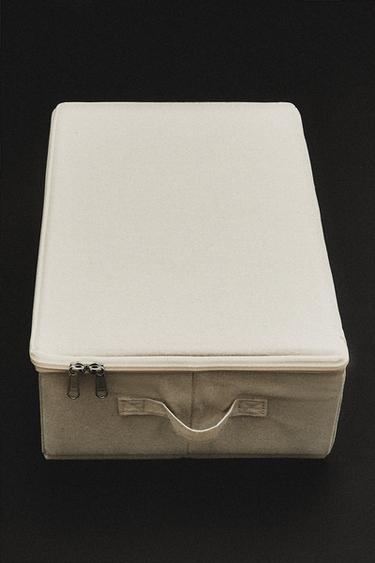 FOLDABLE STORAGE BOX WITH LID — Oyster-white 1