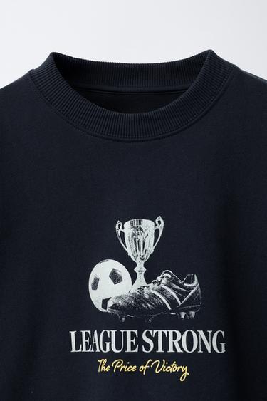 T-SHIRT DOUBLE MANCHE FOOTBALL - Bleu marine de Zara - Image 2