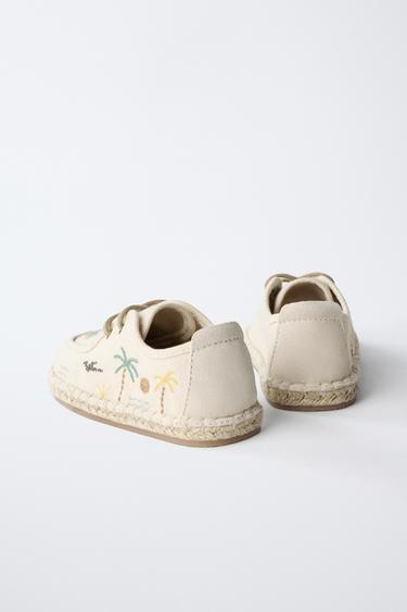 ESPADRILLES BRODÉES - Blanc écru de Zara - Image 6