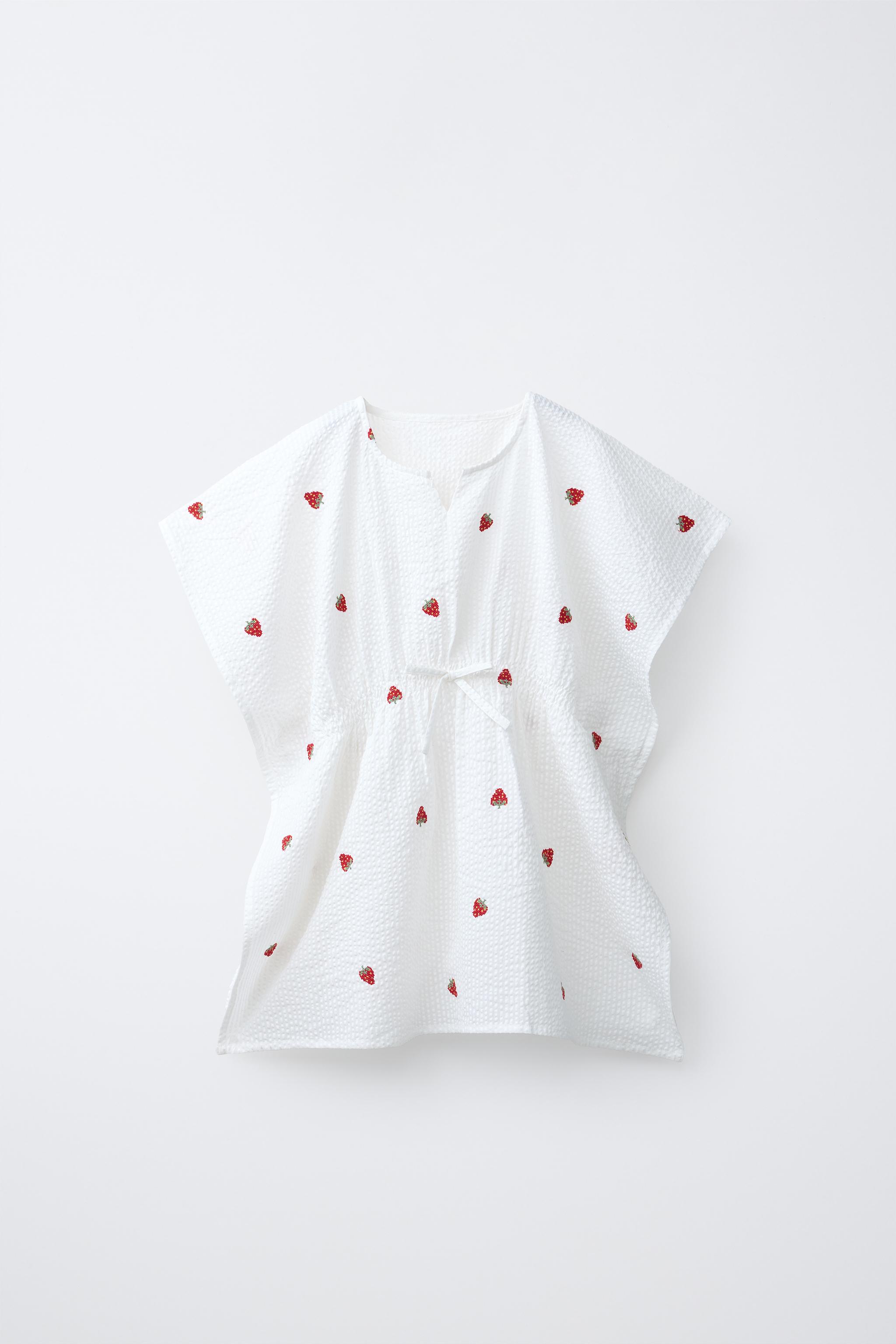 Кафтан клубника с принтом
