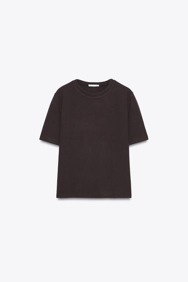 CUT-OUT KNIT TOP - Dark brown by Zara