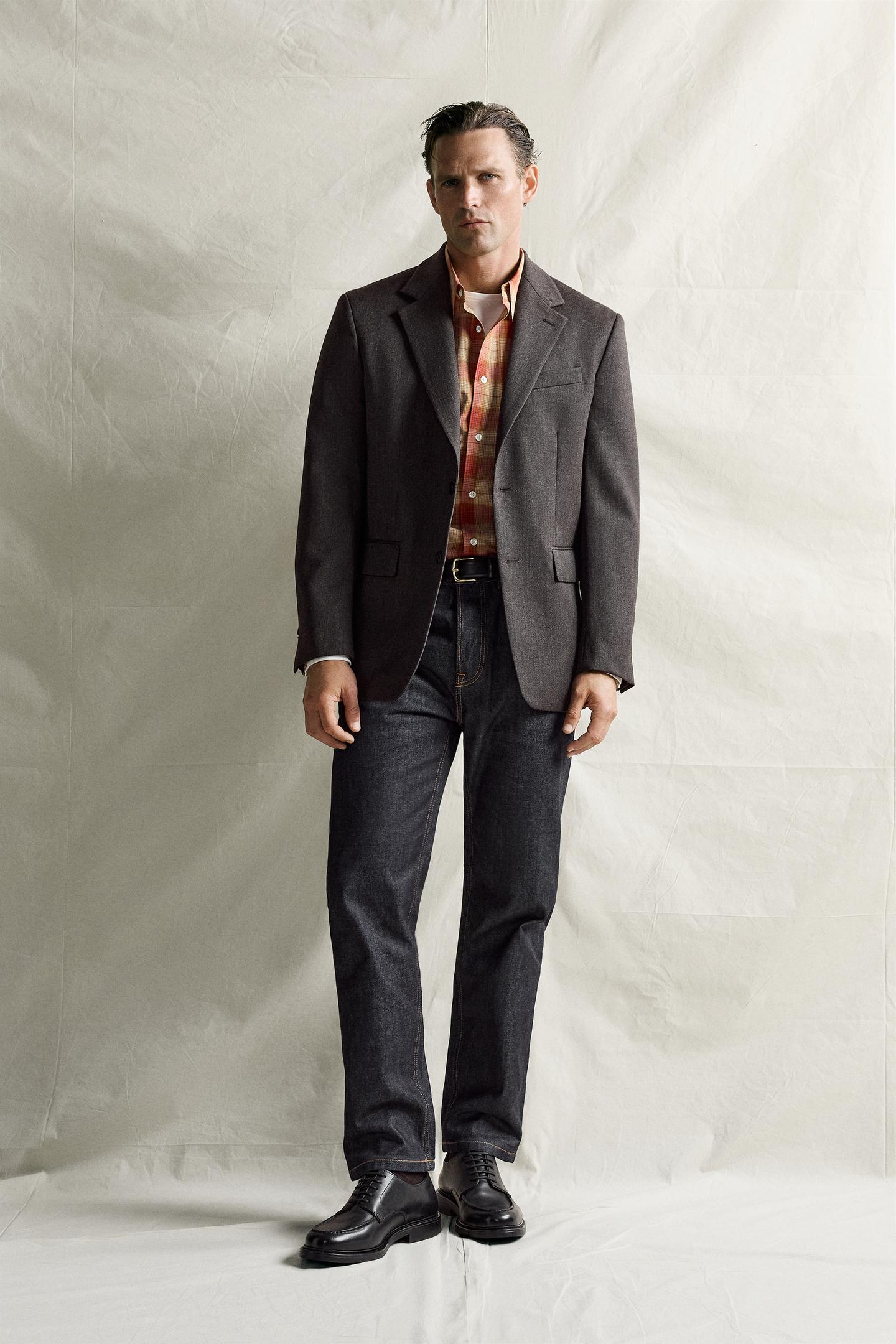 Мужские джинсы Zara Straight-Fit, цвет: Индиго