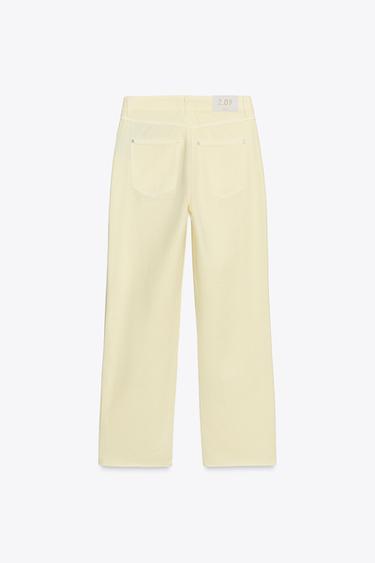 JEANS Z.09 STRAIGHT ANKLE HIGH-WAIST CROSSOVER WAIST - Yellow by Zara - Image 8