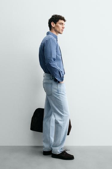 CHEMISE REGULAR FIT EN COTON - Bleu / Bleu marine de Zara - Image 3