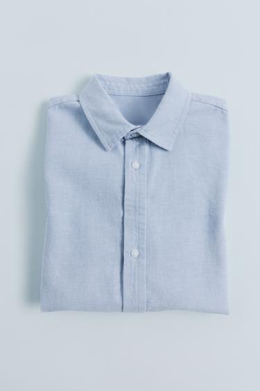 BRUSHED TWILL SHIRT - Light blue by Zara