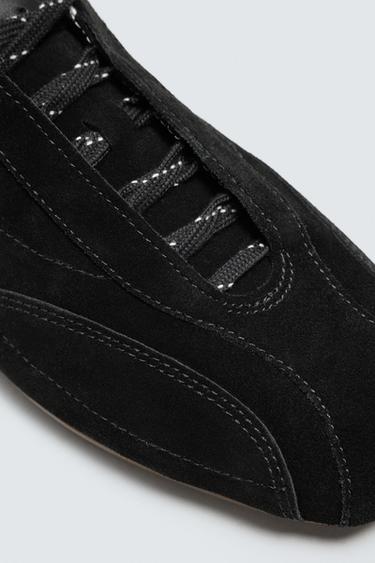 ULTRA-THIN SOLE LEATHER TRAINERS - Black by Zara - Image 6