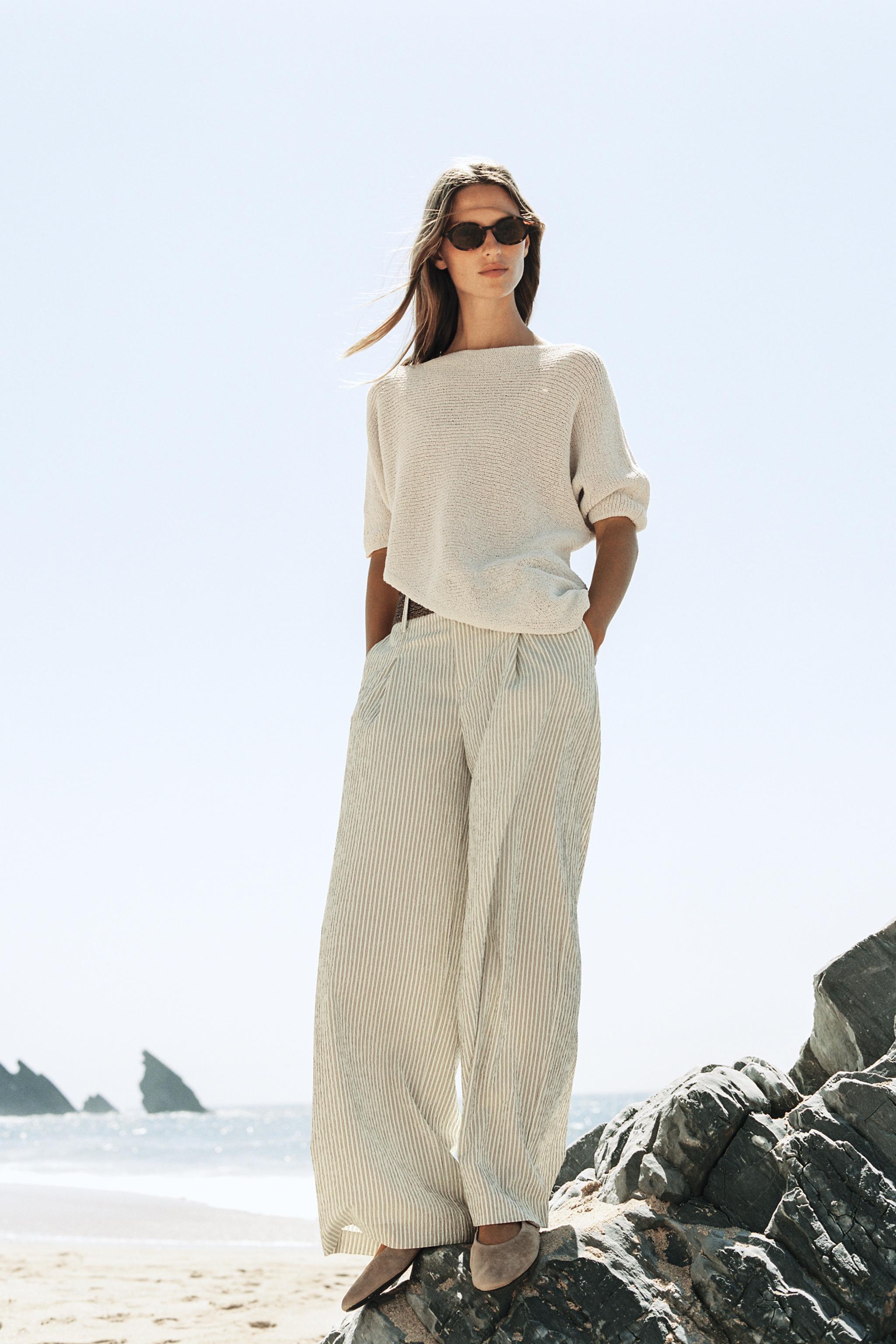 Zara Asimetrik Triko Top