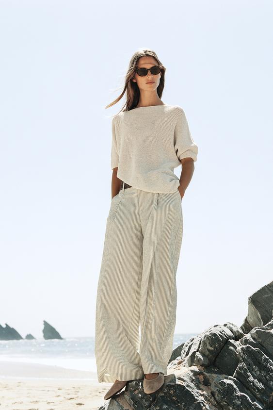 ASYMMETRIC KNIT TOP - Sand by Zara - Image 0
