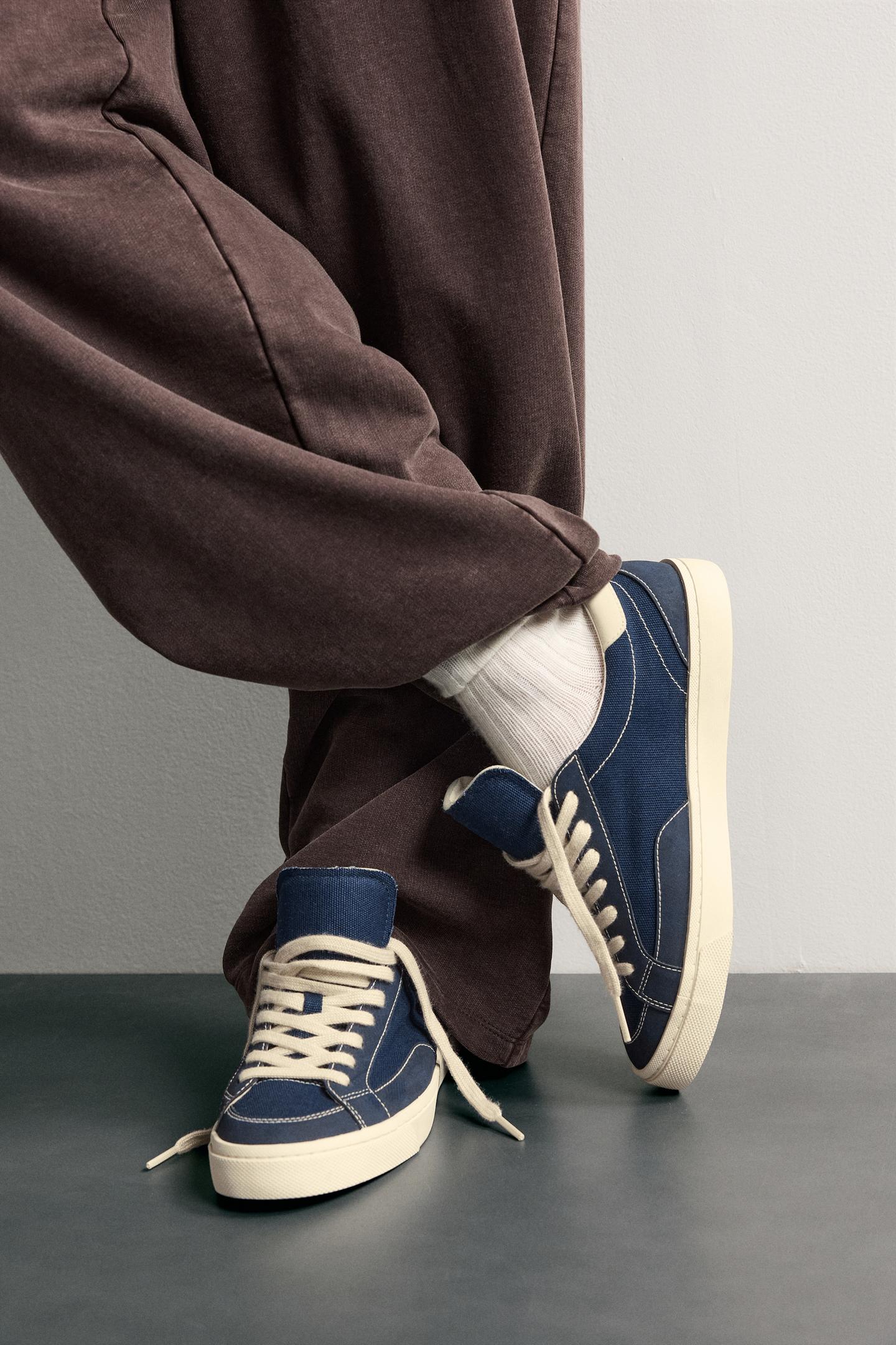 Мужские кроссовки Zara Retro Style, цвет: Синий — фото 3