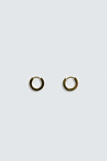HOOP EARRINGS - Gold by Zara - Image 1