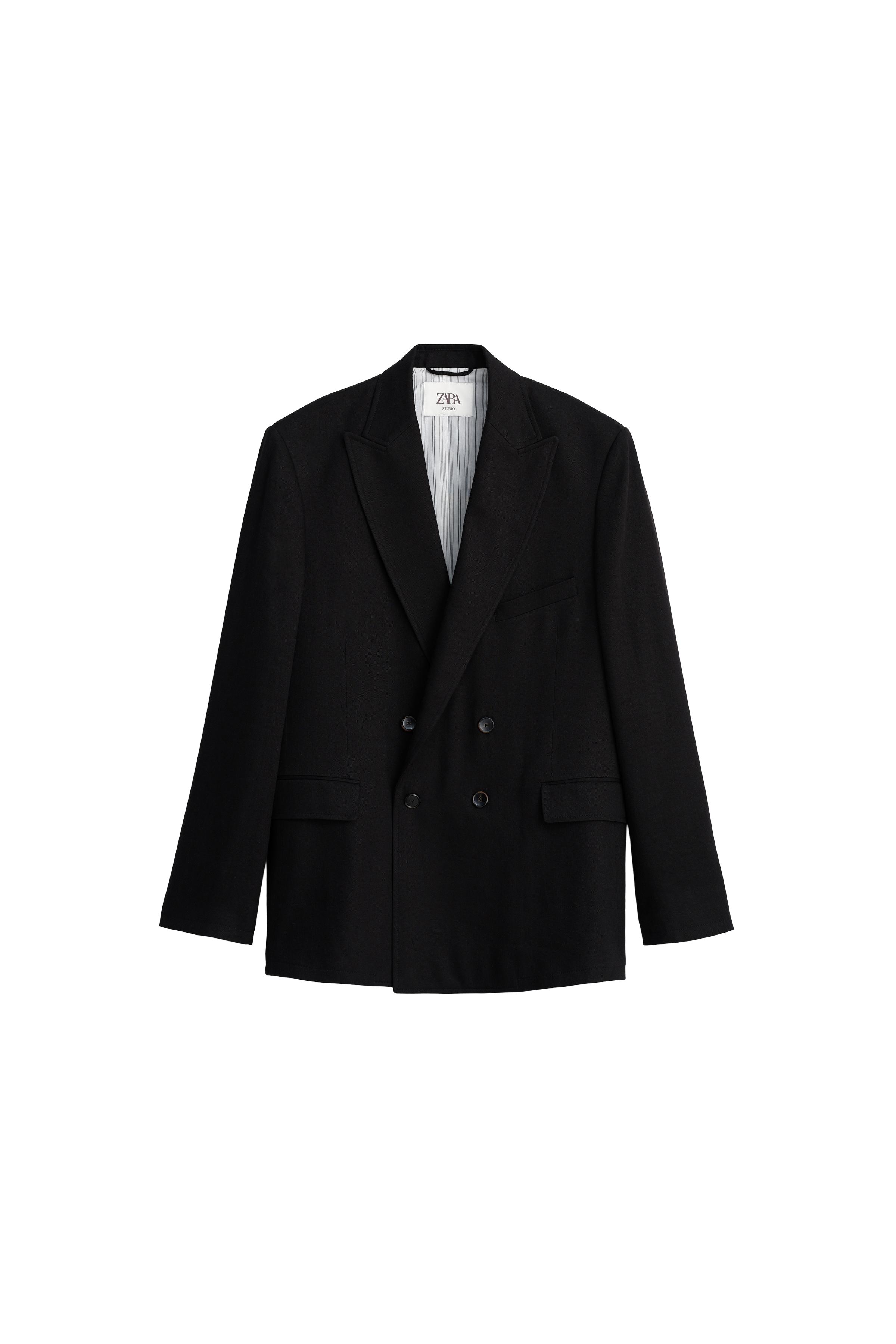LINEN - LYOCELL DOUBLE BREASTED SUIT JACKET
