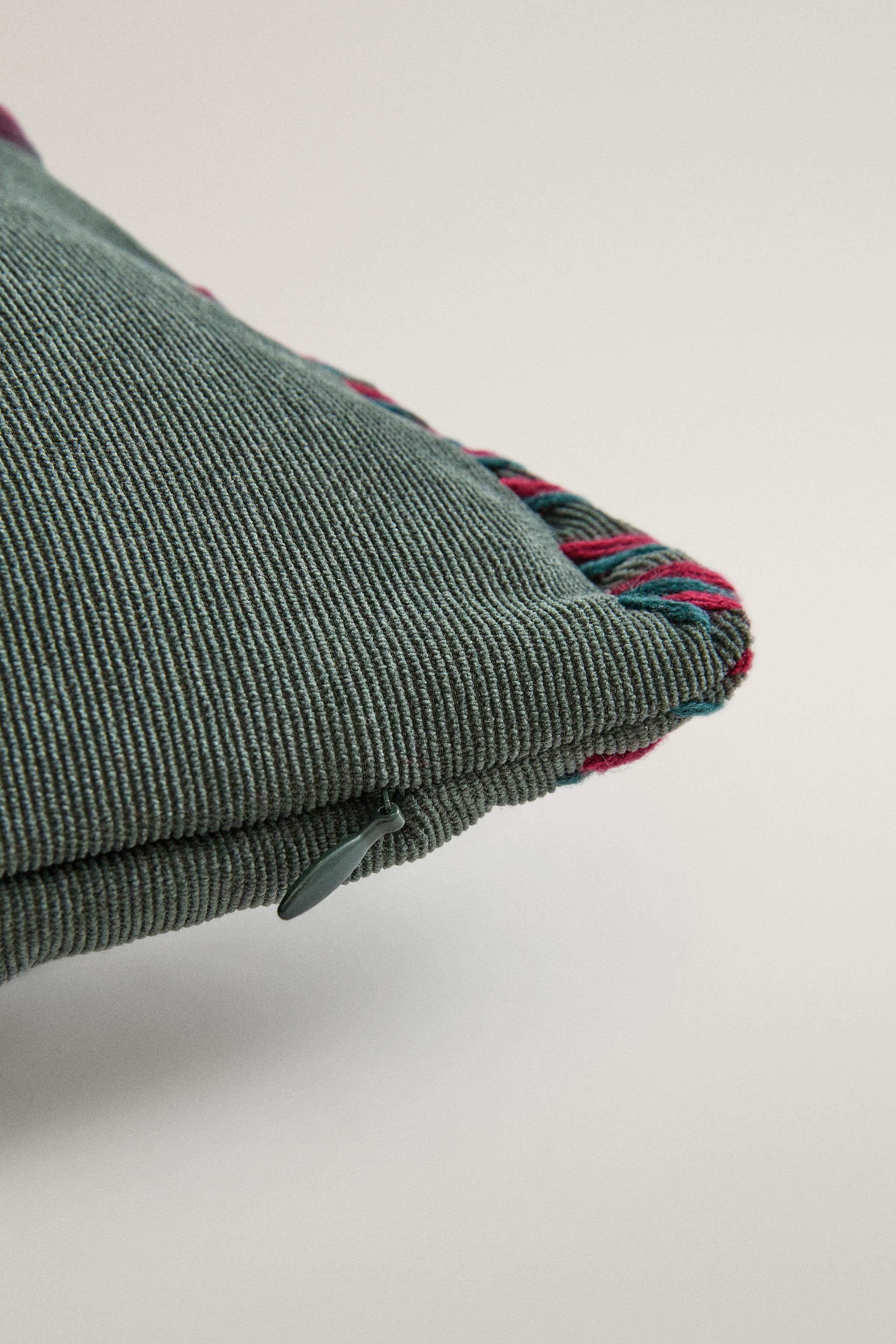 HOUSSE DE COUSSIN ENFANT VELOURS CÔTELÉ LETTRE PÈRE NOËL