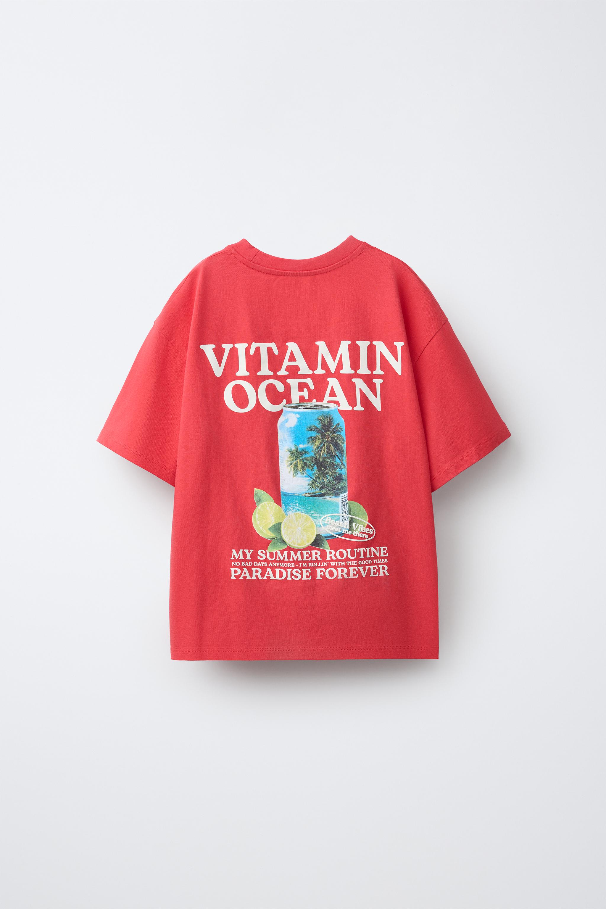 PRINTED T-SHIRT - Red | ZARA United States