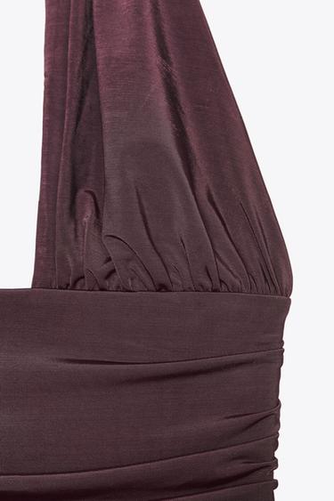 BODY DRAPÉ COL BIJOU - Bordeaux de Zara - Image 6