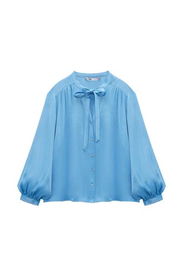BLUSA SATINADA LAZO