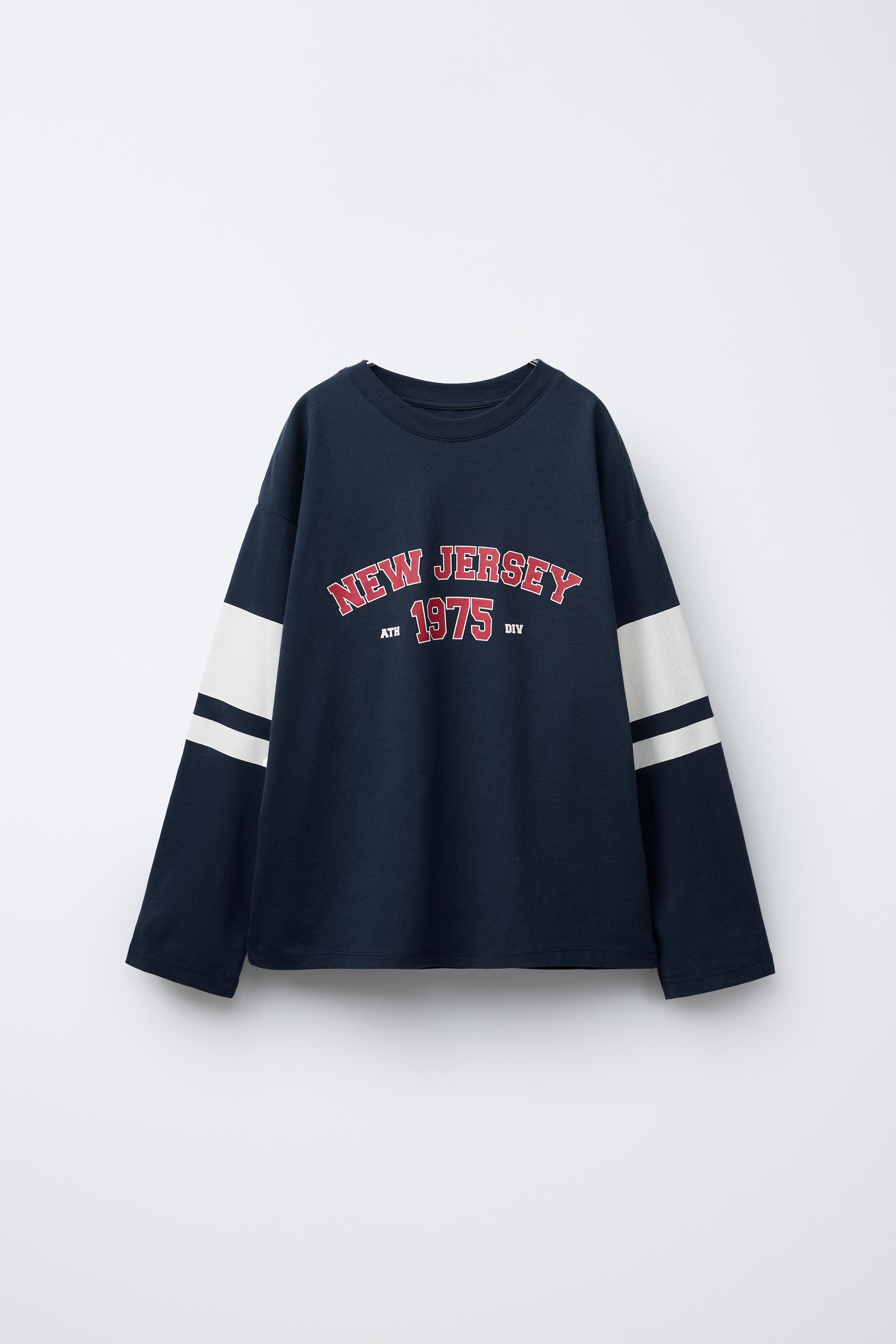 ★ドイツ発*ZARA*新作*SLOGAN レイズドパネルTシャツ/BLUE★ 00613650401-e1.jpg?ts=