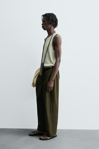 TEXTURED KNIT TANK TOP - Light blue by Zara - Image 3