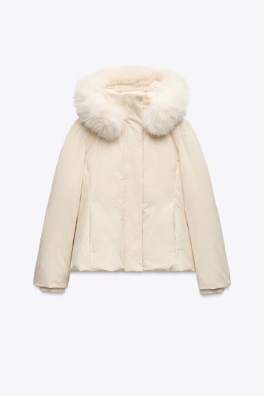 PIUMINO CON CAPPUCCIO ZW COLLECTION - Écru di Zara